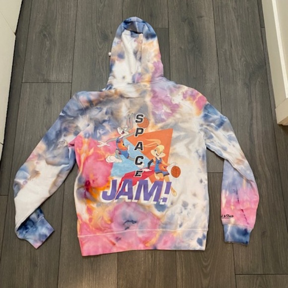 Mitchell & Ness Space Jam Tune Squad Retro Tie Dye Hoodie NWT - Picture 6 of 7